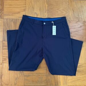 Classic Blue Chino Pants with Structured Fabric